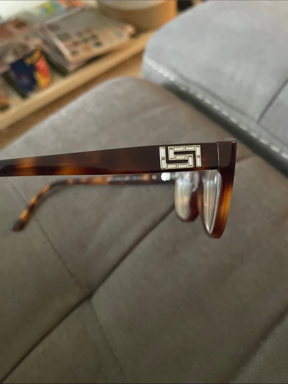 Versace Women's Brown Tortoiseshell Cat-Eye Glasses